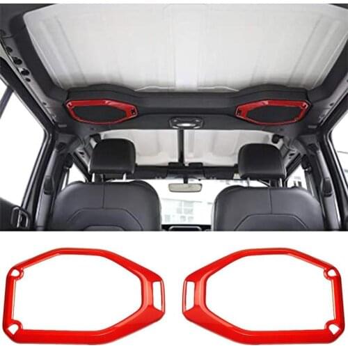 2pcs For 2020 Gladiator JT Trunk 2018 Jeep Wrangler JL Unlimited Adhesive Roof Loud Top Speaker Decoration Car Interior Cover