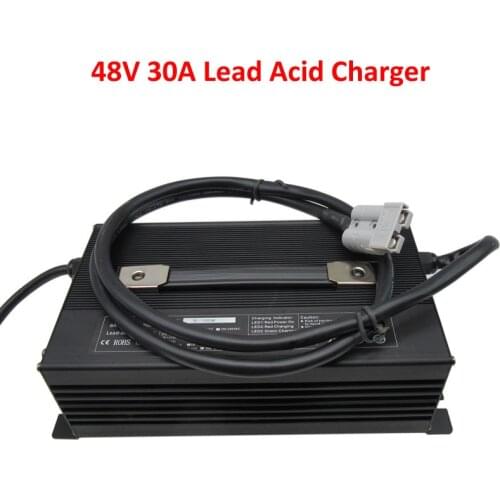 2000W 48V 30A Lead acid Charger Output 58.8V Used for 48V Lead-acid RV EV golf cart club car folklift battery