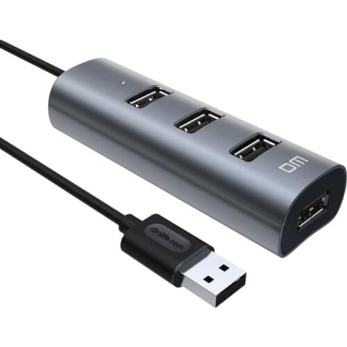 4 Port USB2.0 High speed HUB CHB008 for tablet laptop computer notebook with aluminum alloy housing 120cm cable