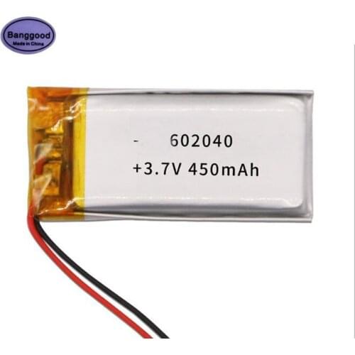 Banggood 3.7V 250mAh 602040 062040 Lipo Polymer Lithium Rechargeable Li-ion Battery Cells for GPS MP3 Bluetooth Headset Battery