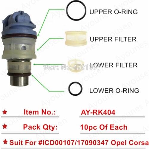 Free shipping 10 sets Fuel Injector Repair Kit For Chevy Car Replacement For Parts #17090347 ICD00107 (AY-RK404)