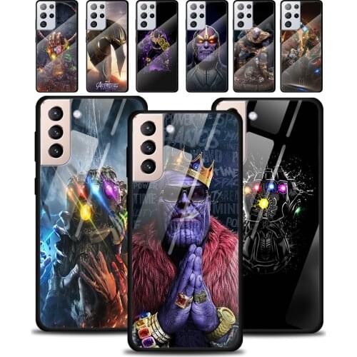 Avengers Thanos Tempered Glass Cover For Samsung Galaxy S21 Plus Ultra M21 M31 M51 A52 A72 Phone Case Coque