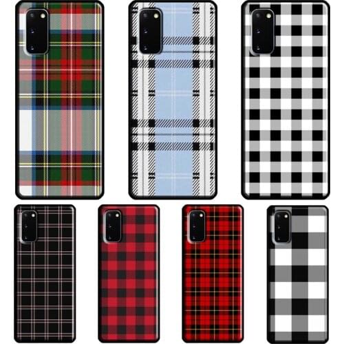 Plaid Pattern Stripes Cover For Samsung Galaxy S20 FE S21 Ultra Note 20 Note9 Note10 S8 S9 S10 Plus Phone Case