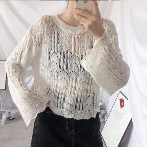 Cheap wholesale 2021 spring summer autumn new fashion casual warm nice women Sweater woman female OL cropped sweater BAy158