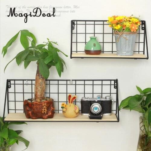 Home Decorative Wire Wall Hanging Window Box Case Holding Flower Pot Rack Plant Pot Planter Black Supports Display Stand