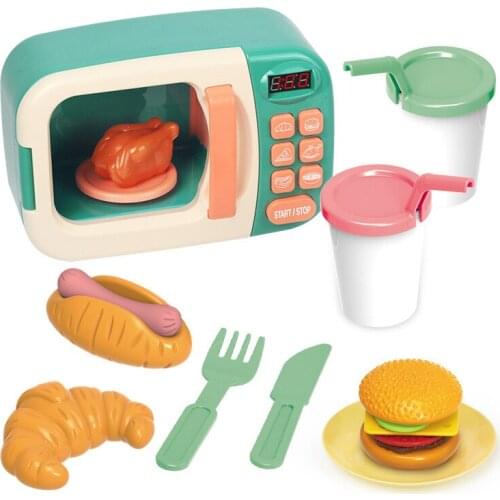 Childrens Play House Toys Simulation Small Appliances Electric Timing Kitchen Microwave Oven Toy