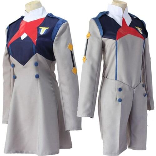 Anime DARLING in the FRANXX Cosplay Costume ICHIGO CODE 015 Dress HIRO CODE 016 Tops Shorts School Uniform Sets