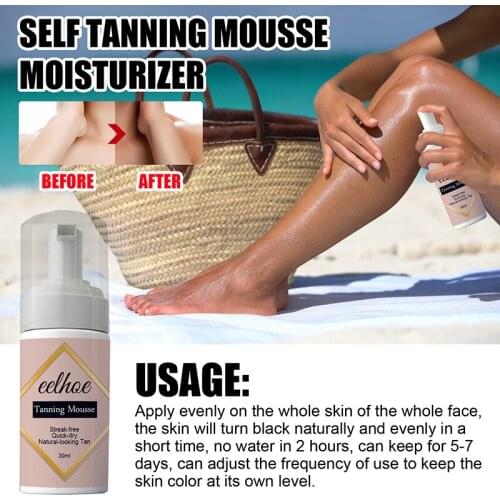 100ML Self Tanning Cream Stay Bronze Self Sun Tan Tanning Enhance Day Tanning Cream Face Body Bronzer Sunscreen Tanner Lotion