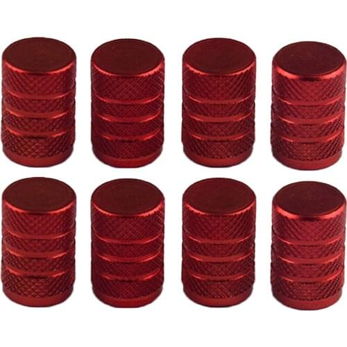 MagiDeal 8pcs Universal Car Wheel Tire Air Valve Stems Caps Dust Cover Red