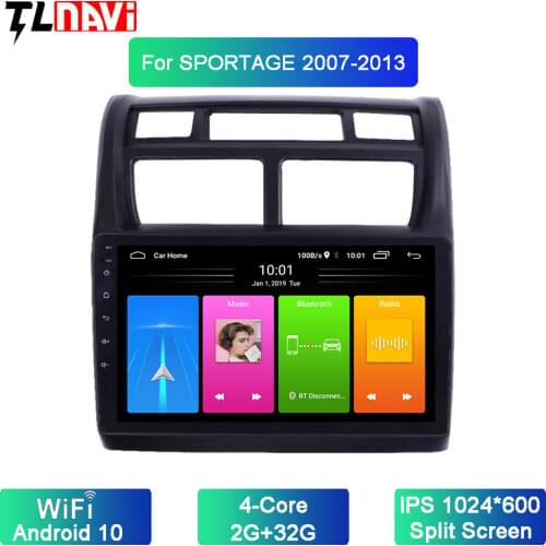 9 inch Android 10 IPS 2.5D Touchscreen Radio for KIA Sportage 2007-2013 with Bluetooth USB WIFI support SWC