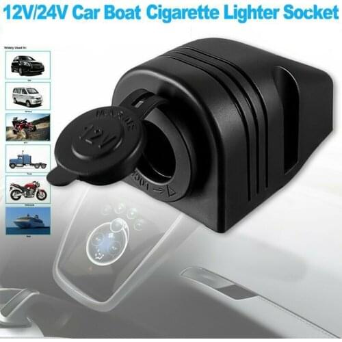 New Arrival 12V/24V Car Boat Cigarette Lighter Socket High Quality Automobile Power Plug Outlet Mount Cars Electronic Parts