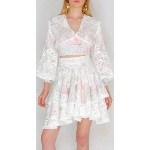 2021 New arrive high quality women blouse and skirt