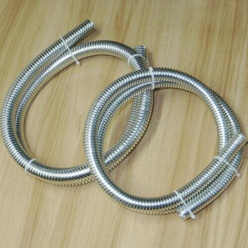 One Set 1/2 inch and 9/16 inch Convoshield Wire Loom - 40" Long - Chrome Split Loom Fit All Motorcycle Cable