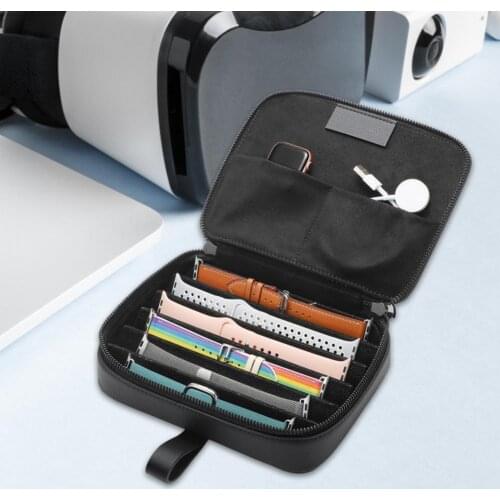 Portable Charger Holder Bag For Smart Watch Travel Protective Box Pouch Zipper Watch Bag Smartwatch Strap Storage Box