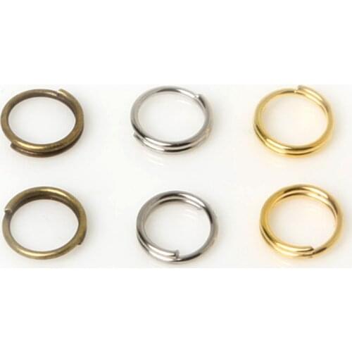 High Quality 660Pcs/bag 6mm Metal Jump Rings Gold/Rhodium/Bronze Color Split Rings Connectors For Diy Jewelry Finding Making