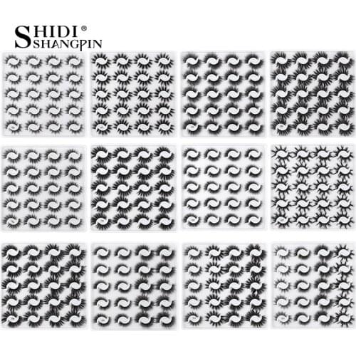 SHIDISHANGPIN Lashes 5/10/20 Pairs 3D Faux Mink Lashes Natural False Eyelashes Dramatic Volume Lashes Makeup Eyelash Extension