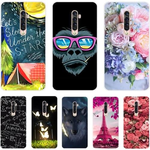 Silicon Case For Oppo Reno2 Z Reno2 F Case Painted Soft TPU Phone Cover for OPPO Reno 2 Reno 2Z 2F Back Protective Coque Bumper