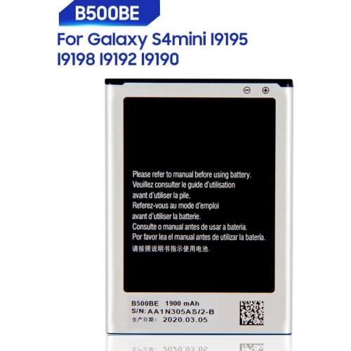 Original Replacement Samsung Battery For Galaxy S4 Mini Project i9190 i9192 i9198 i9195 J Mini B500BE B500AE With NFC 1900mAh