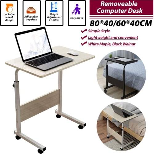 80x40CM 60x40CM Foldable Computer Table Adjustable Portable Laptop Desk Rotate Laptop Bed Table Can be Lifted Standing Desk