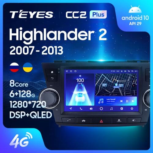 TEYES CC2L CC2 Plus For Toyota Highlander 2 XU40 2007 - 2013 Car Radio Multimedia Video Player Navigation GPS Android No 2din 2 din dvd