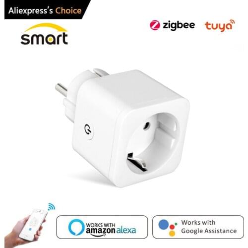 Tuya Smart Plug ZigBee Socket Outlet EU 16A 3500W Power Monitor Works With Alexa Google Remote Voice Timer Smart Home Automaiton