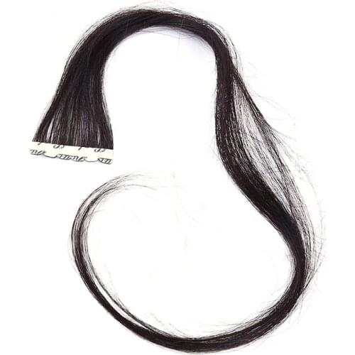 Hot Sale 45-80cm Single Clip In One Piece Hair High Quality Extensions Synthetic Long Straight Black Hair Real Natural Hair 1PC