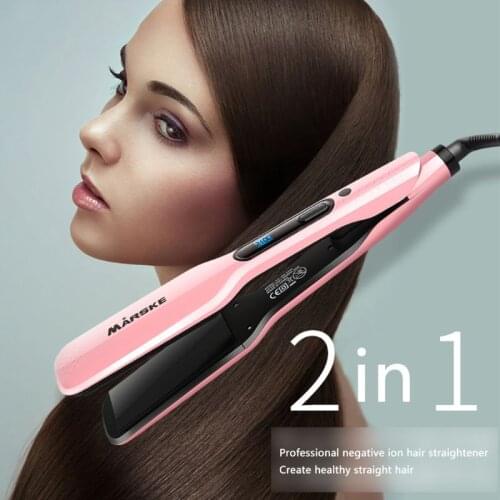 Professional Blue Screen Digital Display Hair Straightener Flat Iron Ceramic Electric Splint Negative Ion Hair Straightener