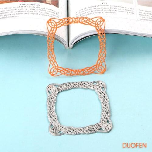 070181 1pc lace square stencil metal Cutting dies for DIY papercraft project Scrapbook Paper Album greeting cards