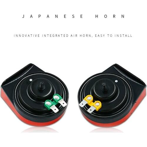 1 Pair 12V 110dB Universal Body Shaped Horn Auto Speaker Tone Siren for Vehicle Boat Car Motor Motorcycle Van Truck Snail horn