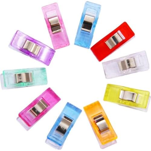 10pc Job Foot Case Multicolor Plastic Clips Hemming Sewing Tools Sewing Accessories Sewing DIY Crafts 2.7×1×1.5cm