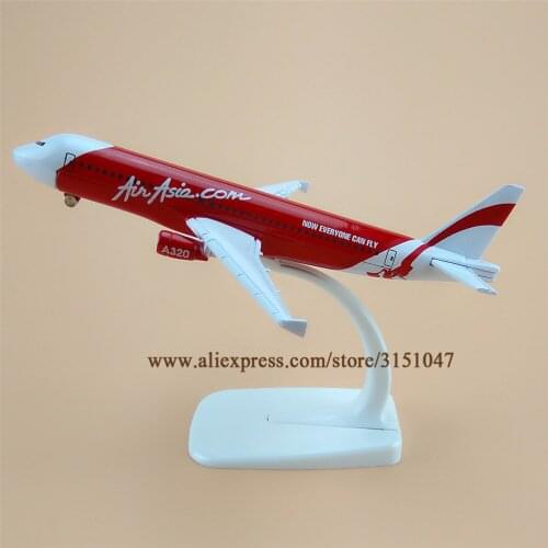 16cm Air Asia A320 Airbus 320 Now Everyone Can Fly Airways Airlines Metal Alloy Airplane Model Plane Diecast Aircraft