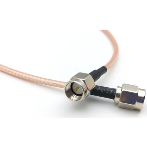 20PCS silver SMA male TO SMA male plug straight crimp RG316 cable connector