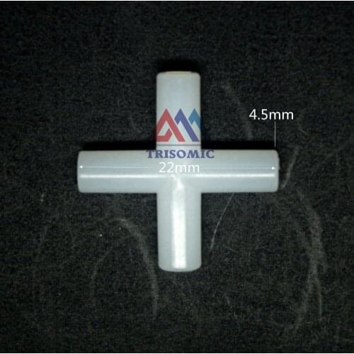 4mm Cross tpye equant Connector Equal Tube Joiner Material PE Plastic Fitting Fish Tank Airline Aquarium