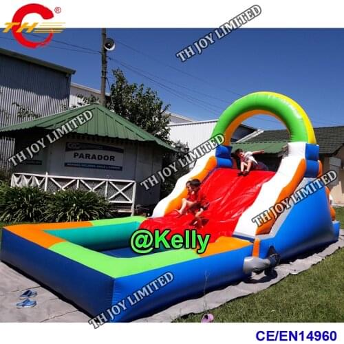Free air shipping inflatable slide with pool for sale, commercial party rental inflatable water slide for kids, durable slides