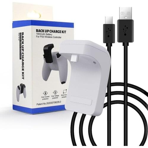 Wireless Rechargeable Game Controller Battery Pack For PS5 Gamepad Controller External Back Clip Power Charging Back Pack Bag