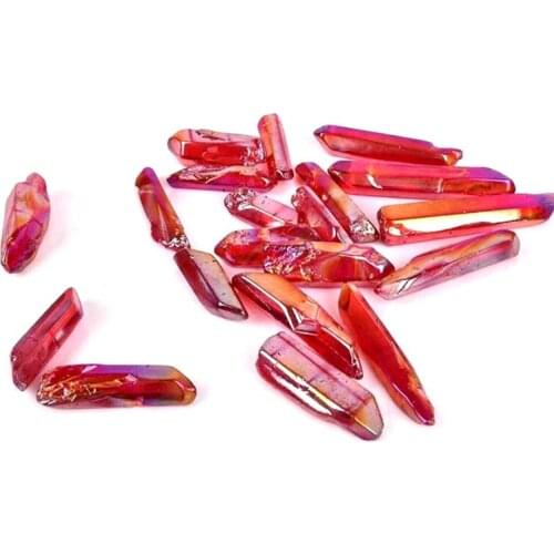 Rainbow Aura Quartz Crystal Point Reiki Healing Natural Stone And Minerals Home Decoration For Sale