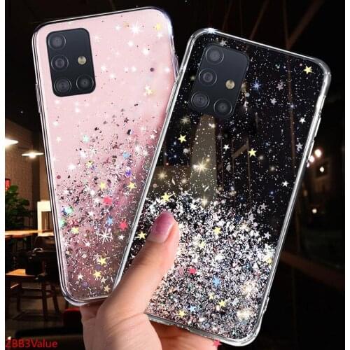 Phone Case for Samsung Galaxy S20 Ultra S10 S9 S8 Plus Note 10 Pro A51 A71 A81 A91 A10 A20 A30 A50 A70 Bling Glitter Star Cases