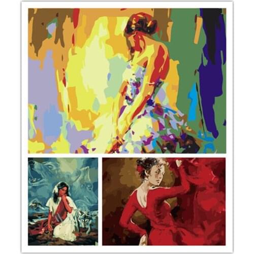 Graceful Women Painting By Numbers For Adults Kits Hand Painted Decor Drawing Canvas DIY Oil Coloring Paint Pictures By Numbers