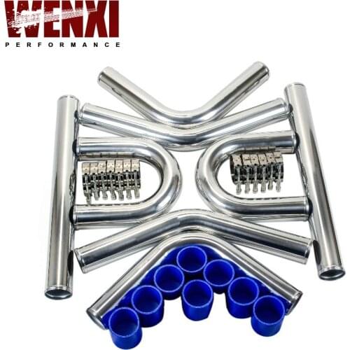 ALUMINUM TURBO INTERCOOLER PIPING KIT/ PIPES / CLAMP/ COUPLER/ UNIVERSAL 2.5" INCH / OD 63 mm / 2MM THICKNESS 1718