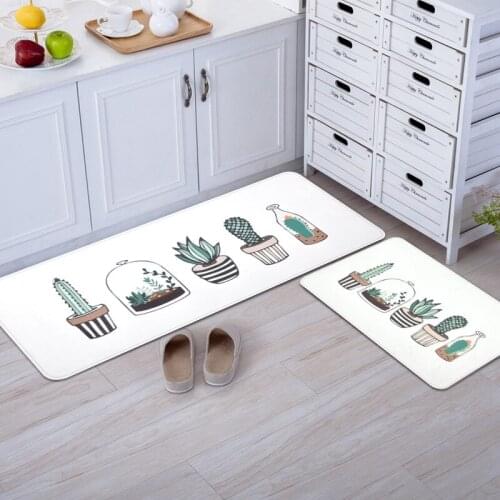 Cactus carpet Kitchen Mat Home Entrance/Hallway Doormat Anti-Slip Bathroom Carpet Balcony/Wardrobe Rug Kids Room flamingos rugs
