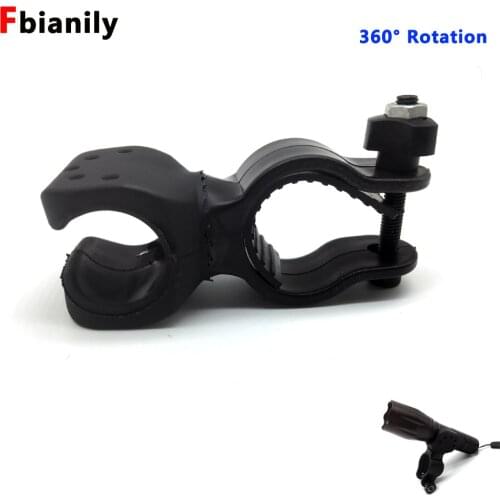 New upgrade 360 Swivel Bike LED Flashlight Mount Bracket Flash Torch Holder Front Light Clip Clamp Lantern Bicycle Accessories