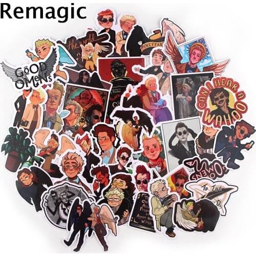 38pcs Good omens Stickers paster Cartoon characters anime movie funny decal scrapbooking diy phone laptop waterproof decorations