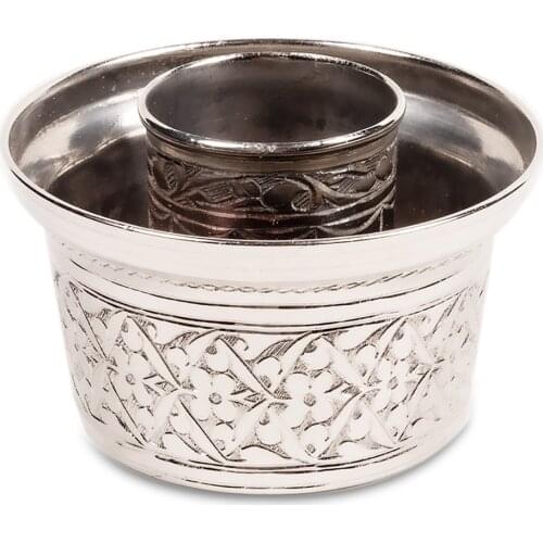 Floral Pattern Copper Glass Bardak Cooler, %100 Hand Crafted, %100 Copper