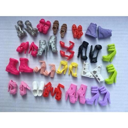 Original 1/6 Doll Shoes Sandals Decors DIY Dressing Toy Fashion Doll Boots Toys Colorful Doll Accessories White Blue Red Shoes
