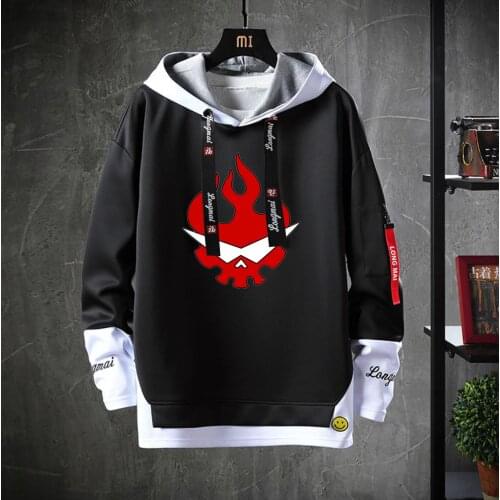 Anime Hooded Teenagers cosplay cartoon Costume coat Unisex Fake Two-Piece Hoodies Sweatshirt Casual jacket