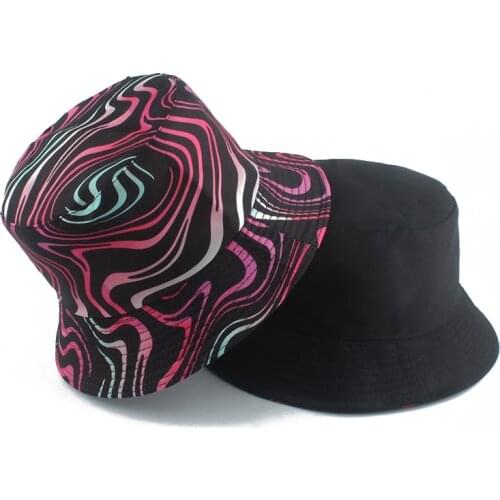 2021 New Zebra Striped Print Bucket Hat Reversible Fisherman Hats Fashion Hip Hop Caps For Women Men Panama Bob Hat