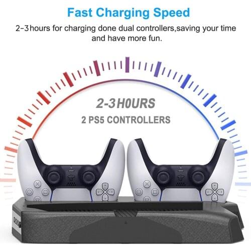 Suitable For Playstation5 Digital CD-ROM Version Host Charging Multi-function Cooling Base Disc Storage Rack