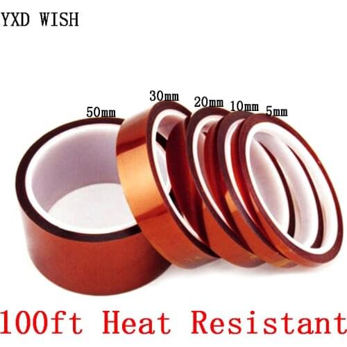 Kaptons Tape professional100ft Heat Resistant High Temperature High insulation electronics industry welding Polyimide 30mm 50mm