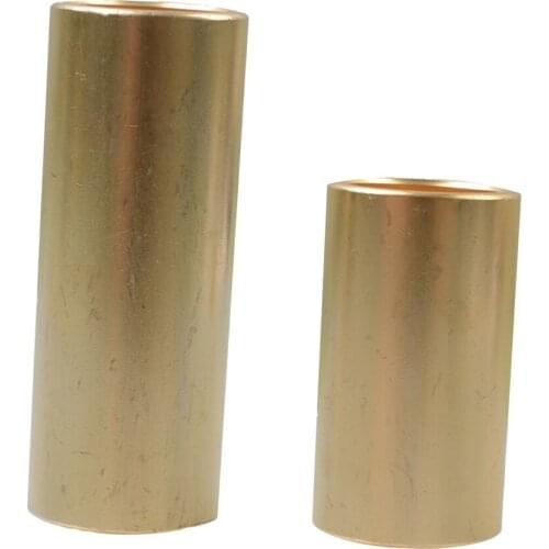 Durable 2x Brass Guitars Slide Fingertip Fingerstall Tone Bar Clear Sound