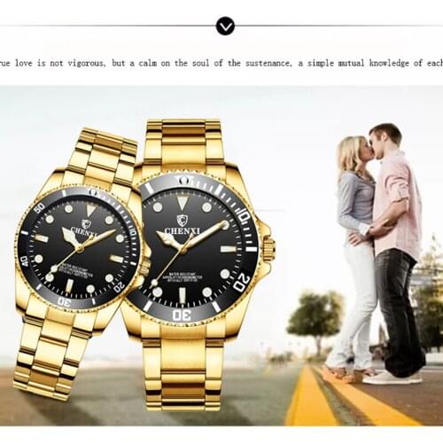 Brand Luxury Couple Watches Pair Men And Women With Box Stainless Steel Quartz Watches For Lovers 2021 New Couple Watch Gift